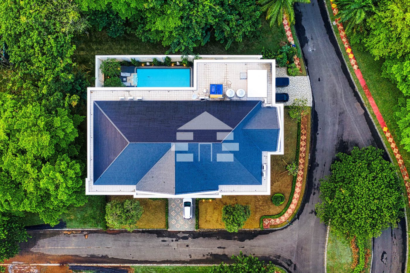 Mountain house with a pool