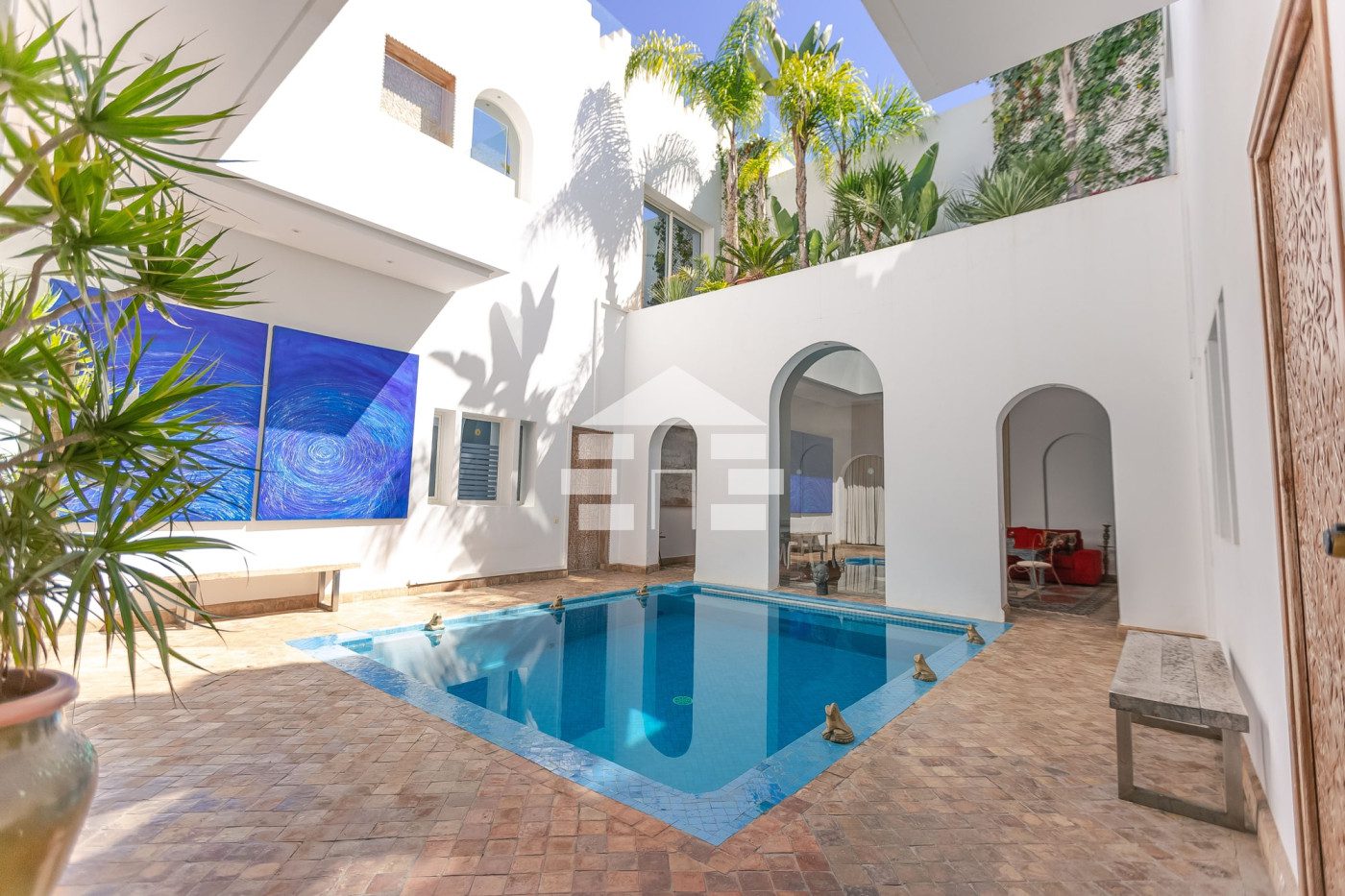Mountain house with a pool